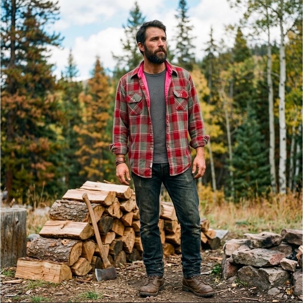 Vintage Northwest Territory Mens XL Plaid Flannel Shirt Red Grey Button Down New